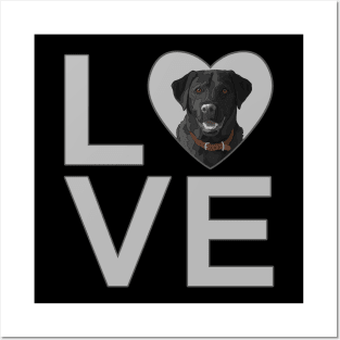 I Love Black Labrador Retrievers Posters and Art